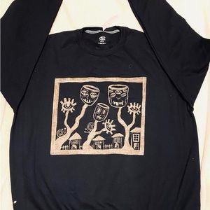 Hand Bleach Painted Sweatshirt